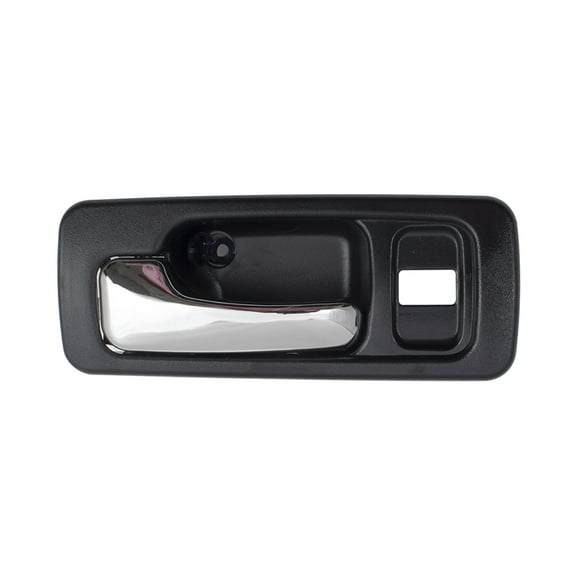 Brock Replacement Drivers Inside Interior Front Door Handle Black & Chrome w/ Lock Hole Compatible with 90-93 Accord Sedan 72165SM4003ZD