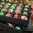 thumbnail image 6 of 2-Tray Red Christmas Ornament Storage Bag - Holds up to 48 Ornaments, 6 of 7