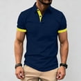 thumbnail image 5 of Bovxnpu Mens Short Sleeve T Shirts Men's Button Up Button Casual Fashion Daily Tops, 5 of 9