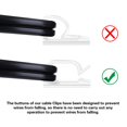 thumbnail image 4 of Clips de alambre para cables, adhesivo XHF, transparente, 120 unidades, para exteriores, 5/8 pulgadas, 4 of 7