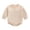 Beige, variant on SXCXLSA Baby Girl Bodysuit Solid Color Onesie Long Sleeve Jumpsuit Cute Soft Comfortable Clothes Pink 6-12 M
