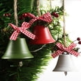 thumbnail image 5 of 1 campana navideña de metal roja, blanca y verde, para colgar en el árbol de Navidad, adorno navideño para el hogar, 5 of 5