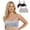Heather Grey/White/Black, variant on 5009036 Tank Style Spaghetti Strap Cotton Pullover Sports Bra - 3 Pack