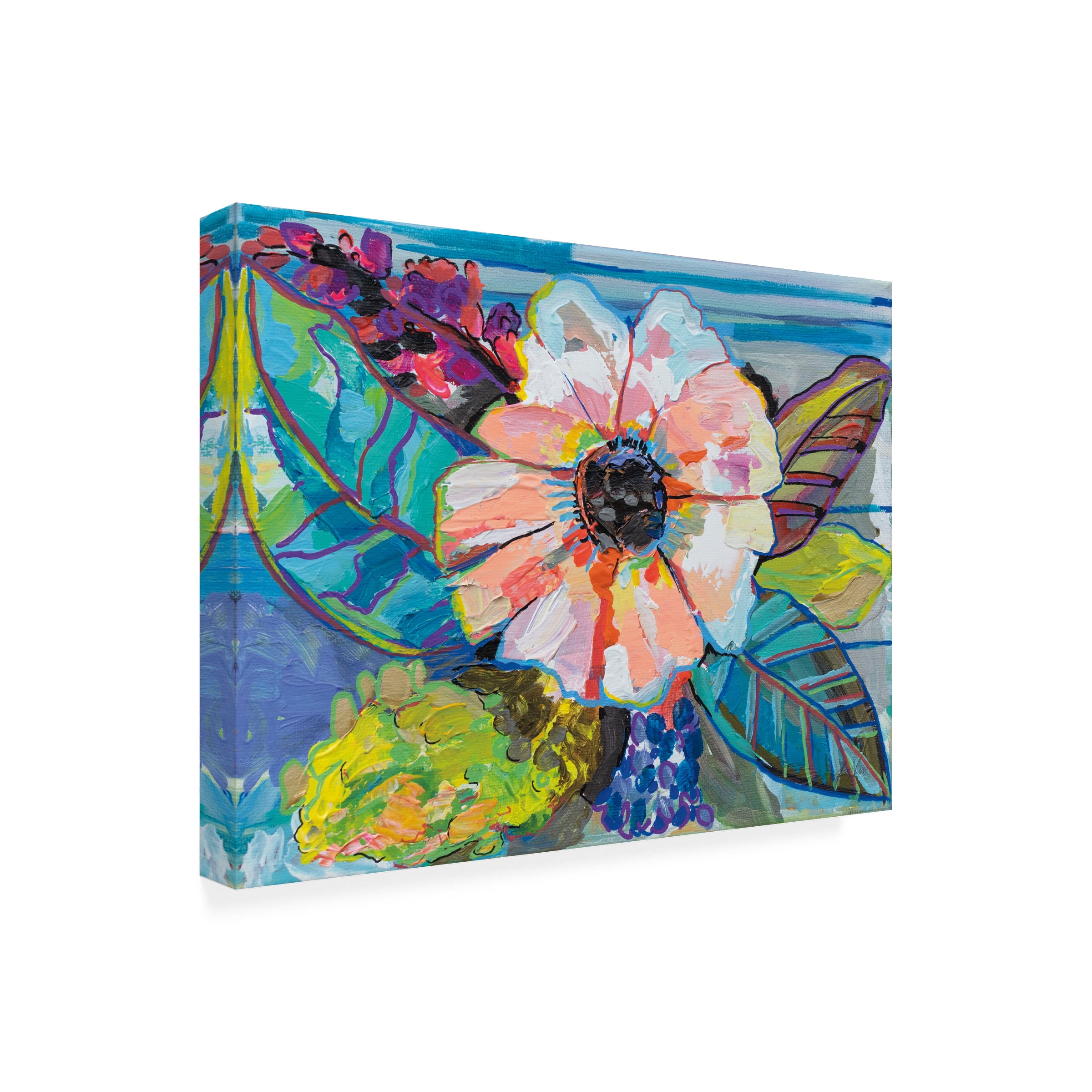 Jeanette Vertentes 'Island Flowers' Canvas Art