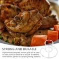 thumbnail image 5 of Raindrops 1Pcs Grilled Chicken Rack Stainless Steel Roast Chicken Stand for Even Heat Distribution 6.7x6.7in, 5 of 8
