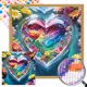 thumbnail image 1 of 5D DIY Taladro Parcial AB Diamante Pintura Color Cristal Corazón 45x45cm, 1 of 9