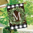 thumbnail image 4 of Briarwood Lane Wreath Monogram M Double-Sided House Flag, 4 of 4