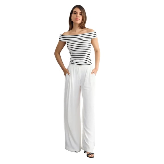 Striped Off-Shoulder Top