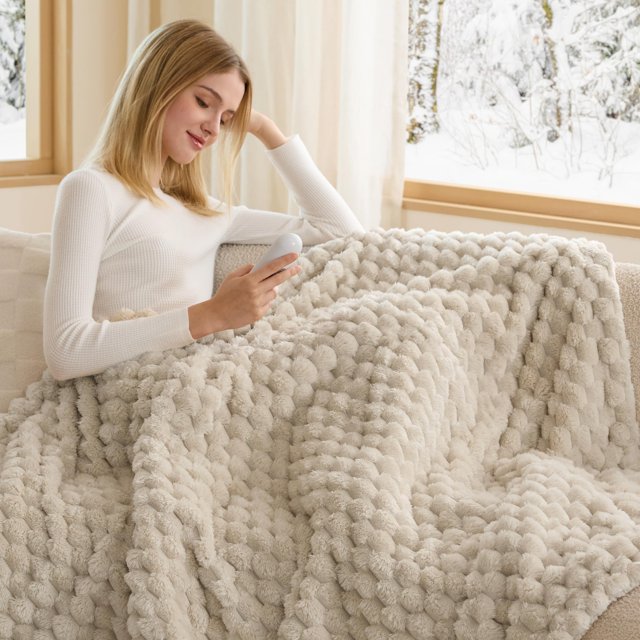 Manta Eléctrica Bedsure Súper Suave de Franela y Sherpa