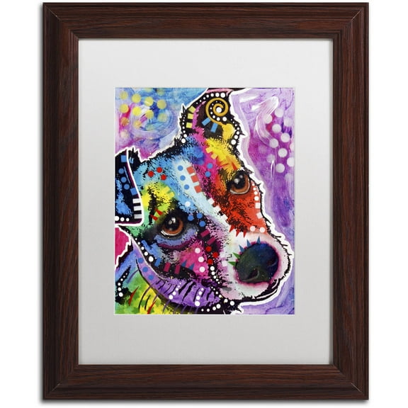Trademark Fine Art "Dreamy Jack" Canvas Art by Dean Russo, White Matte, Wood Frame