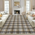 thumbnail image 2 of Garvee 8x10 Geometric Striped Area Rug Living Room Rug, Machine Washable Plaid Rugs With Non-Slip Backing Low Pile Stain Resistant Indoor Carpet for Bedroom Dining Room Home Office, Camel, 2 of 8