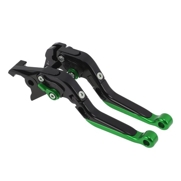 Palancas de freno y embrague cortas y largas Unique Bargains para Honda CBR650R 2014-2022, palanca de freno ajustable de motocicleta, aleación de aluminio, mango negro con extremo verde, 1 par
