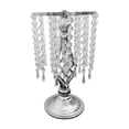 thumbnail image 1 of Candelabro de cristal BLESIY Portavelas de pilar Plata 40cm D, 1 of 8