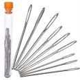 thumbnail image 1 of 9 Pcs 3 Sizes Stainless Steel Large Eye Needles Cross Stitch Needles Embroidery Tool Household Sewing Tool, 1 of 1