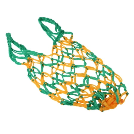 harayaa Basketball Football Soccer Volleyball Mesh Storage Bag Carry Net Ball Sacks Green Yellow