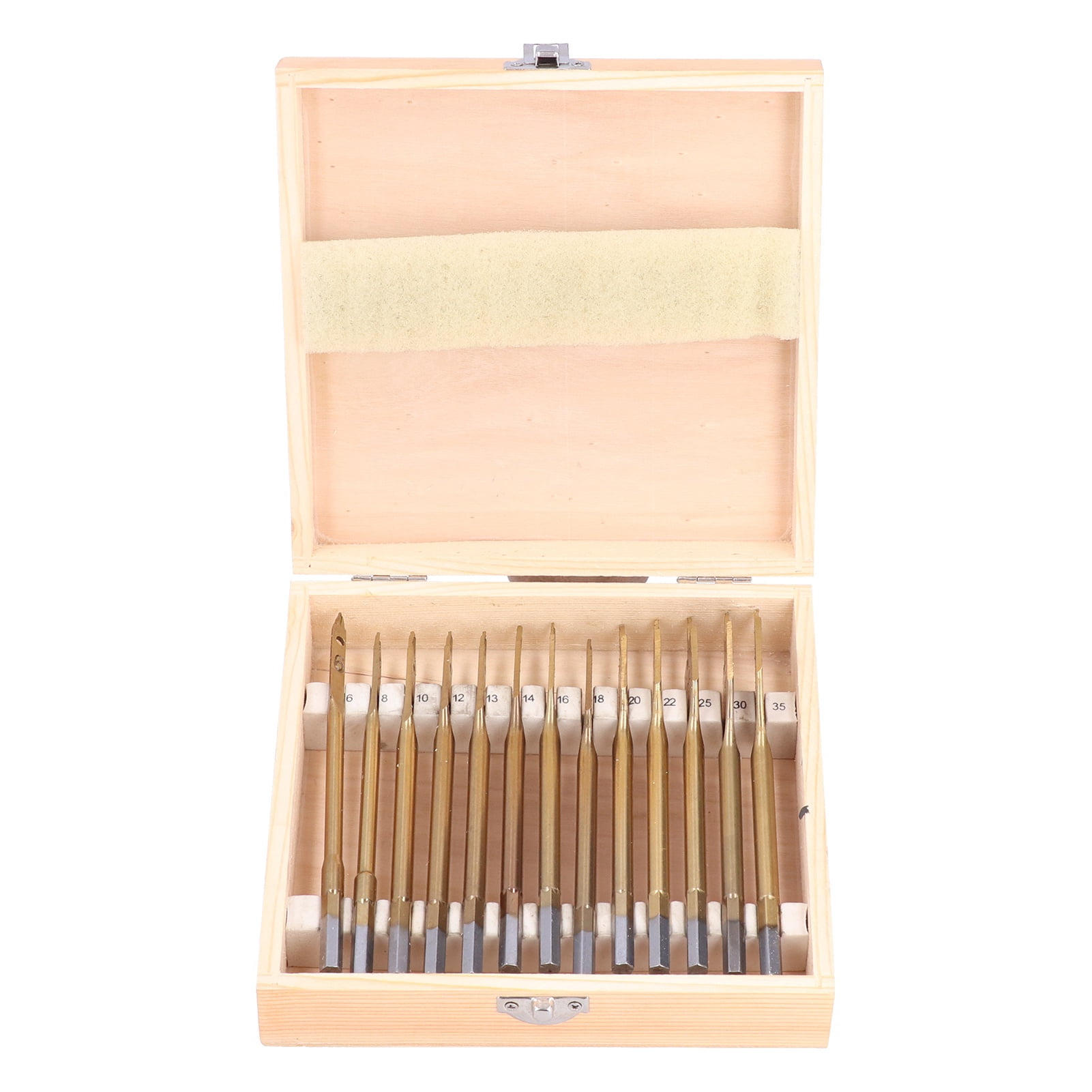 13 Pieces Titanium Coating Carbon Steel Paddle Flat Bit Carbon Steel Spade Drill Bit Set For Hole Cutter Woodworking