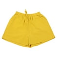 thumbnail image 2 of Tittly Plus Size Pants Linen Pants Comfortable Casual Retro Fashion Denim Shorts Womens Casual Shorts Summer Drawstring Elastic Waist Comfy Short Shorts for Women Palazzo Pants Yellow XL, 2 of 3