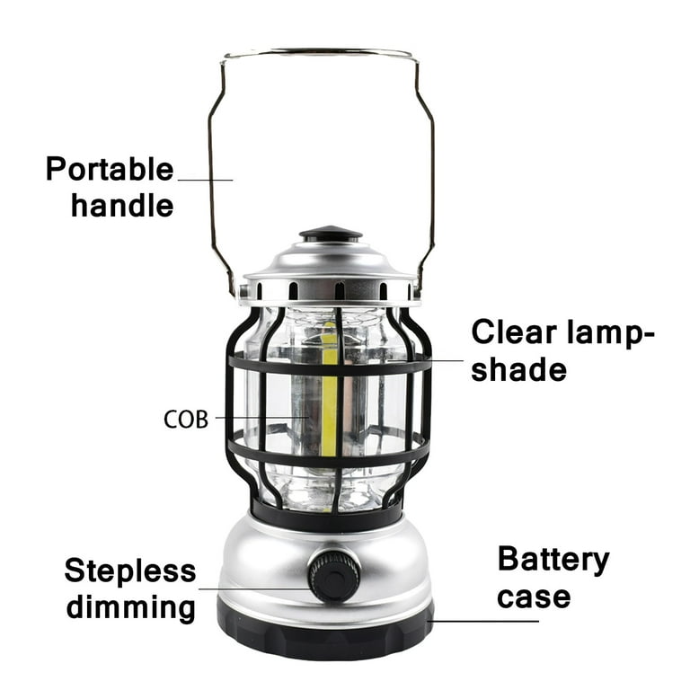 LED Camping Lantern Retro Light For Dewalt 20V Li-ion Battery Hanging Tent  Lamp