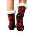 thumbnail image 3 of FOCUSNORM Winter Christmas Female Socks, Ladies Thickened Plaid Stocking Medium Tube Socks, 3 of 5