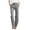 Grey, variant on Women's Casual Straight Leg Pants Elastic Waist with Drawstring, Lightweight Cotton Linen Relax Fit Lounge Trousers for Summer