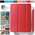 thumbnail image 1 of iPad PRO 9.7 Inch [Pro 9.7 2016] A1673 A1674 A1675 MLPX2LL/A MLPW2LL/A MLPY2LL/A MLYJ2LL/A Shock Proof Magnetic Dual Angle Stand with Honeycomb Pattern Clear Back Cover - Red, 1 of 9