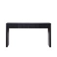 thumbnail image 6 of Hassch Modern 59.2" Console Table with Carved Drawer Fronts, Engineered Wood Hallway, Sofa, or Accent Table, Narrow Design for Small Spaces, Black/Natural, 6 of 7