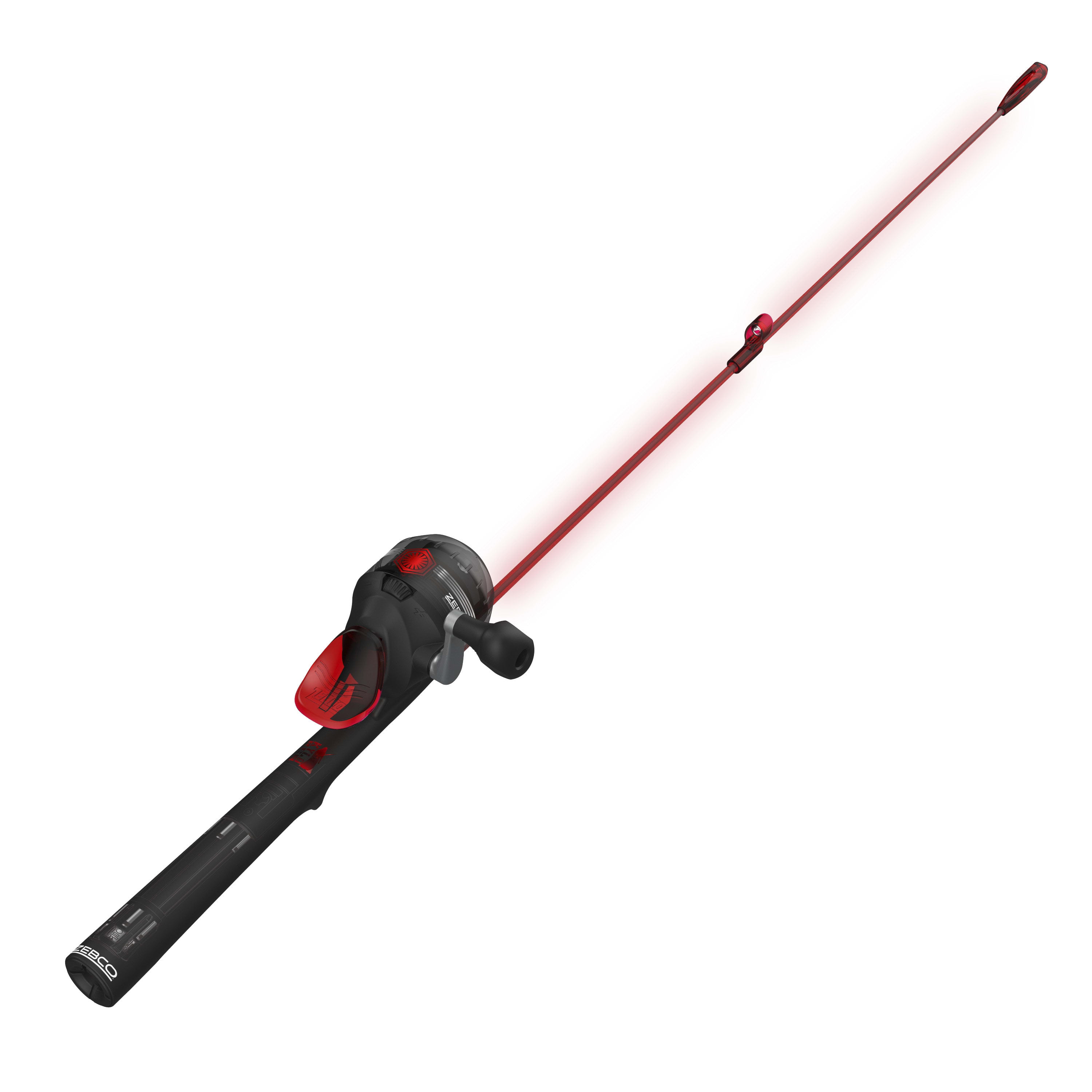 Zebco Star Wars Kylo Ren Kids Spincast Reel and Light-Up Fishing Rod Combo