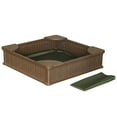 thumbnail image 2 of Modern Home 4ft x 4ft Weather Resistant Outdoor Sandbox Kit w/Cover, 2 of 6