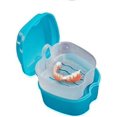thumbnail image 2 of Denture Case, Denture Cup with Strainer,False Teeth Storage Box with Basket Net Container Holder for Travel, Retainer Cleaning (Light blue), 2 of 8