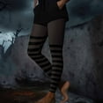 thumbnail image 6 of Abomasnow Women's Halloween Costumes Leggings High Waist Halloween Stripe Print Tights Ankle Length Footless Stretchy Leggings, 6 of 9