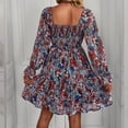 thumbnail image 6 of Women's Summer Vintage Dress Loose Print Resort Bohemian Dress Red L, 6 of 7