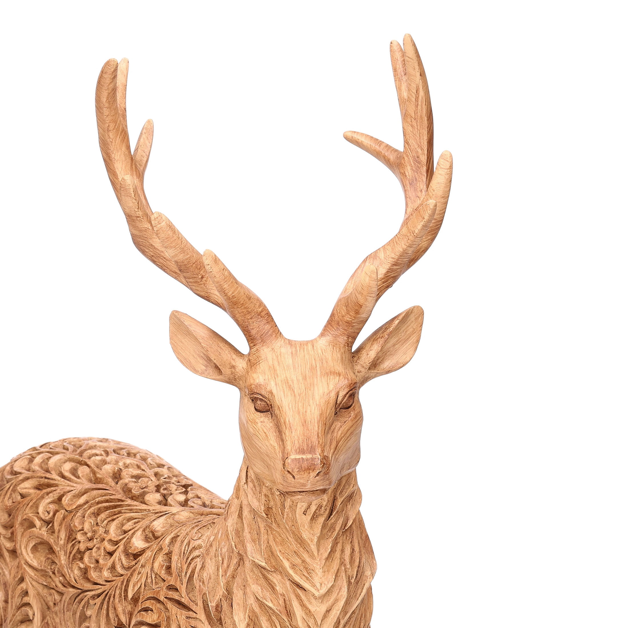 Resin Standing Deer Christmas Decoration, Brown, 13.5", by Holiday Time