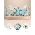 thumbnail image 2 of Teal Starfish Coastal Satin Pillowcase for Hair and Skin with Zipper, Soft Breathable Cooling Silk Pillow Cases, Summer Beach Nautical Retro Body Pillow Covers Bed Pillows 20"x54", 2 of 6
