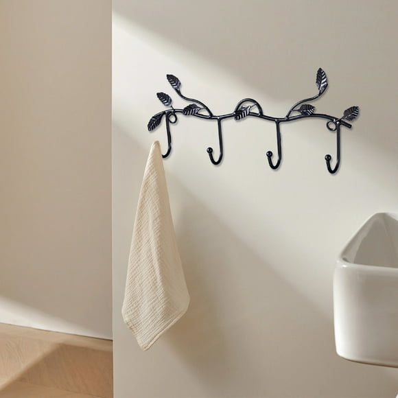 Fiudx Perchero de Hierro, Perchero Decorativo Vintage, Perchero para Paraguas Sin Agujero, Almacenamiento Resistente para Llaves, Organización de La Entrada, Ideal para Amantes de La Decoración Del H