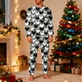 thumbnail image 2 of Lorytime Valentines Couple Pajamas Matching Sets Vacation Heart Crewneck Long Sleeve Tops Pants with Pockets Mens Homewear, 2 of 8
