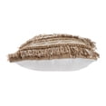 thumbnail image 3 of Laddha Home Designs Handwoven Striped Diamond Outdoor Throw Pillow Cover - 20" - Brown and White, 3 of 7