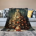 thumbnail image 2 of Chilfamy Christmas Tree Full Moon Fantasy Art Throw Blanket for Couch Sofa Bed Office Travel Camping School | Lightweight Soft Blanket for All Seasons 50x60in, 2 of 6