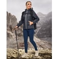 thumbnail image 6 of Little Donkey Andy Women's Insulated Hooded Hiking Jacket, Lightweight Puffer Warm Jacket with Synthetic Insulation Grey L, 6 of 6
