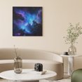 thumbnail image 2 of Wall Art Prints, Blue Purple Sky Framed Canvas Prints for Bedroom Living Room Bathroom Office, Modern Abstract Night Stars Gallery Wrap Wall Art Poster for Gifts Home Decor 16"x16", 2 of 9