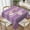 Lilac Stripes, variant on Yellow Stripes Soft Tablecloth Square Dinng Table Covers for Kitchen & Table Linens 60" x 60"