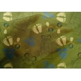 thumbnail image 4 of oneOone Cotton Silk Olive Green Fabric Clothes|Footprint & Baby Feeder Kids Quilting Supplies Print Sewing Fabric By The Yard 42 Inch Wide, 4 of 4