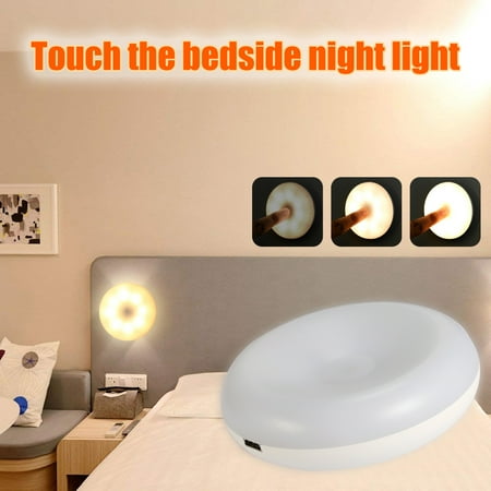 

Alexsix Touches Control Night Light Bedside Lamp Memory Function Stepless Dimming Magnetic Absorption Motion
