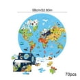 thumbnail image 3 of ToyKingdee World Map Jigsaw Puzzle,Large Round Floor Puzzles Puzzle Globe Geography Games Educational Toys Birthday, 3 of 6