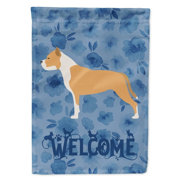 Carolines Treasures CK6181GF Staffordshire Bull Terrier Welcome Flag Garden Size Small multicolor