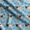 thumbnail image 1 of Soimoi Dog Print,Cotton Poplin, Sewing Fabric Sold by The Yard 42 Inch Wide,Sewing Craft Quilting/Quilt Making Fabric, Blue, 1 of 5