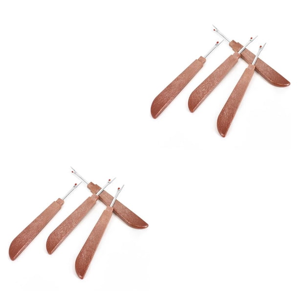 Desgarrador de costuras de acero Cateissary 4 piezas con tapa dobladillos bordados hilo para coser