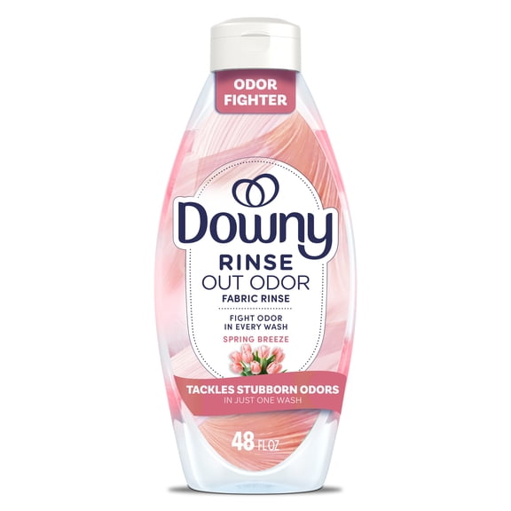 Downy Rinse Out Odor Laundry Rinse, Tackles Tough Odors, Spring Breeze Scent, 48 fl oz
