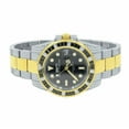 thumbnail image 5 of Mens 18k 2 Tone Gold Solid Stainless Steel 40mm Simulated Diamond Watch W/Date, 5 of 6