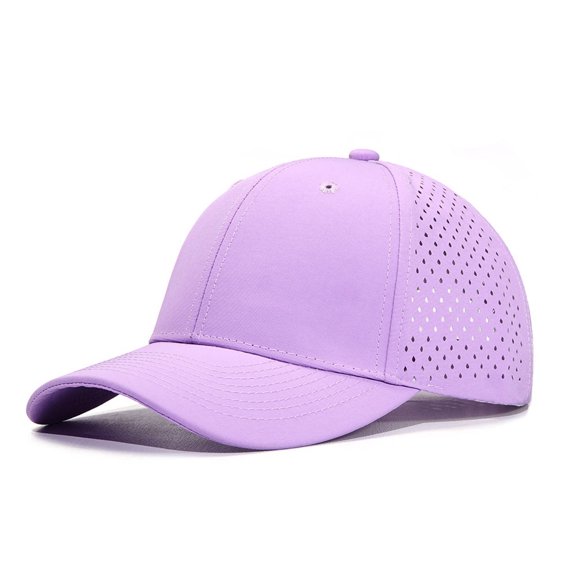 Lightweight Ventilated Hole Sport Baseball Hat Quick Dry Sweat Wicking Curved Visor Adjustable Strap Sun Hat for Gym Jogging Beach Hiking Outdoor Activities