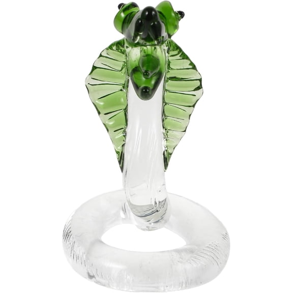 Crystal King Snake Ornament，Animal Small Crystal Replica Decorative Collectible Figures Décor Gifts